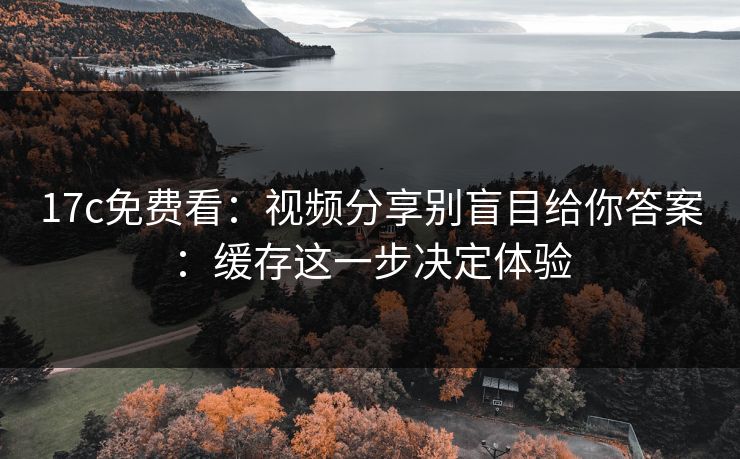 17c免费看:视频分享别盲目给你答案:缓存这一步决定体验